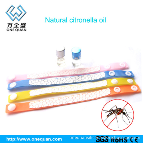 Fragrance button mosquito repellent bracelet with plant essential oil